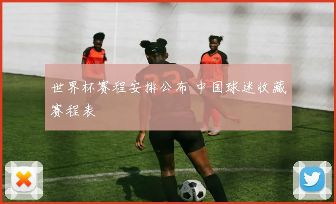 世界杯赛程安排公布 中国球迷收藏赛程表