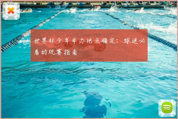 世界杯今年举办地点确定：球迷必看的观赛指南