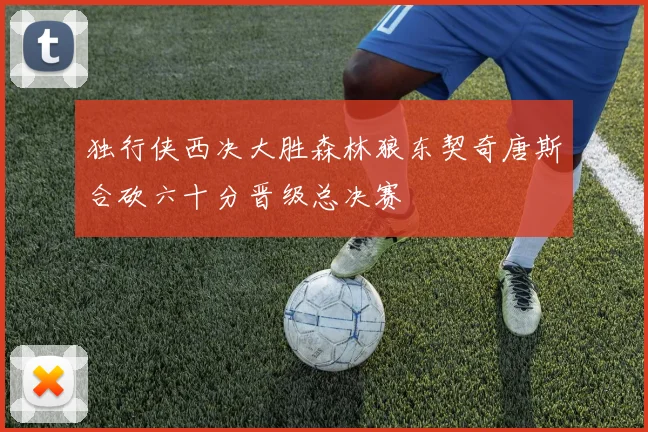 独行侠西决大胜森林狼东契奇唐斯合砍六十分晋级总决赛