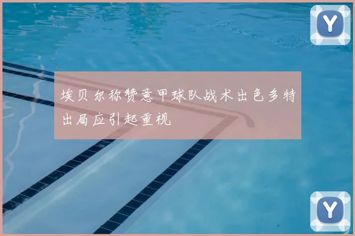 埃贝尔称赞意甲球队战术出色多特出局应引起重视